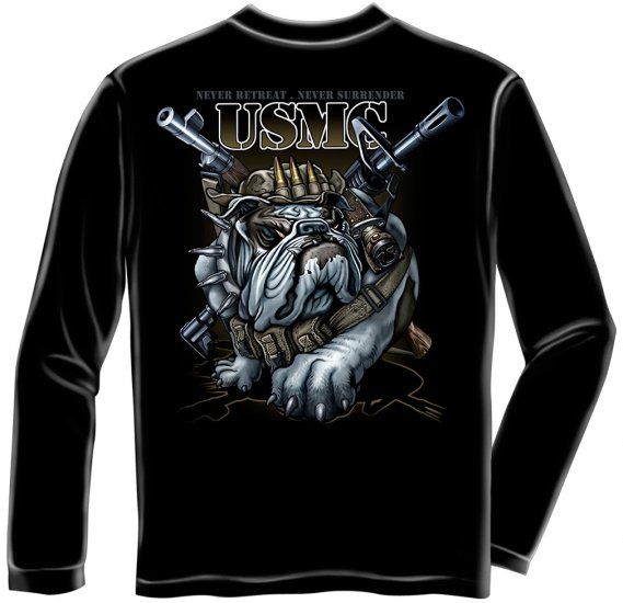 Long Sleeve Never Retreat Never Surrender Marine Corps